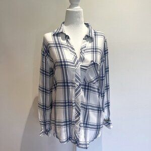 Rails Hunter & White Sapphire Plaid Shirt - Size XS